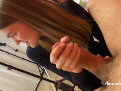 Handjob Between Shooting Backstage Behind the Shooting