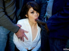 アジア人, デカチン, フェラチオ, イギリス人, 茶髪の, カワイイ, アウトドア, オッパイの