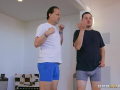 금발의, 오랄섹스, 깊은목구멍, 밀프, 나체, 보지, 면도된, 스페인어