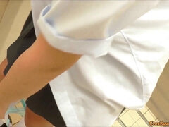 Japanese Young Girl And Her BF Are Having Sex At Public Restroom - Pov