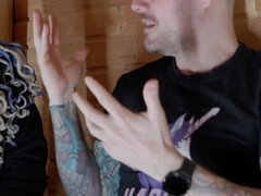 귀여운, 유럽인, 페티쉬, 집에서 만든, 밀프, 금기, 문신