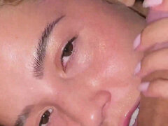 18, Velik kurac, Blondinka, Fafanje, Zunanji izliv, Evropska, Najstnice