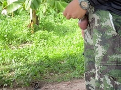 素人, 軍人, アジア人, イく瞬間, オナニー, 一人, タイ, ユニフォーム