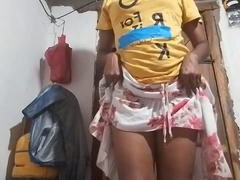 Mature amateur in an African village with a Sinhala accent