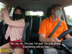 Svart, Avsugning, Bil, Sperma shot, Doggystyle, Mask, Offentlig, Fitta