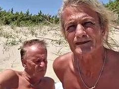 Playa, Mamada, Británico, Pareja, Novia, Público, Tetas, Camara web