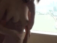 아시안, 큰 가슴, 오랄섹스, 크림파이