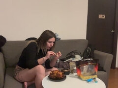 Eating a Whole Chicken While Farting