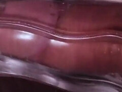 Big Hairy Cock Daddy Fucking a Transparent Fleshlight and Filling It with Cum