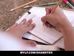 Mylf - huge melons cougar gags on a huge boner hunk