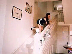 Kukk suging, Europeisk, Ansiktssperm, Hushjelp, Strømper