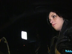 Morena, Coche, Checa, Europeo, Dinero, Al aire libre, Pov, Tetas