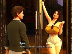 College freshman Xxxninjas in a steamy visual novel gameplay session