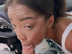 Malina Melendez blows and rides her horny lover in bed