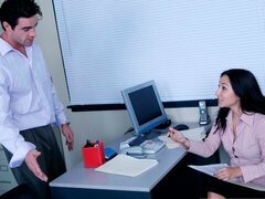 Aziatisch, Grote kont, Grote lul, Grote mammen, Hondjeshouding, Kantoor, Secretaresse, Mager