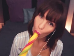 Asmr Amy Ice Licking Sucking Eating Mouth Sounds Whispering