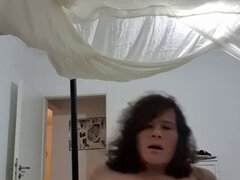 Chastity crossdresser masturbation