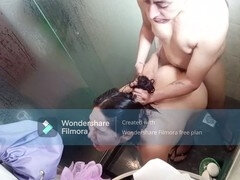 Amateur, Gros cul, Éjaculation interne, Fait maison, Embrassement, Fille latino, Adolescente, Toilettes