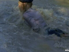 アウトドア, サテン, 秘密の, 濡れ