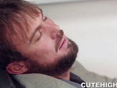 Oldman with a big cock bangs hot brunette student in detention