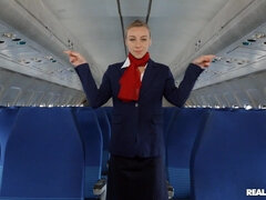 Exciting sex life of stewardess Angel Emily