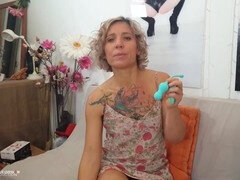 Horny MILF uses vibrating egg - Mommy Masturbating