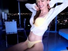 Skirt and besides panties striptease stars Nicole Aniston