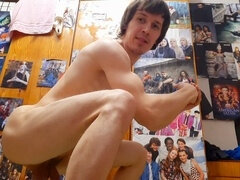 Naked exercise, perfect body, naked yoga