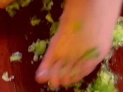 Squishing and Crushing; a Foot Fetish Video