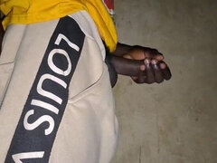 Hot Very Manly Black Guy Shows off His Black Cock