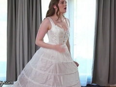 Girlsway Mary Moody is cheating with her sister-in-law while attempting wedding dresses