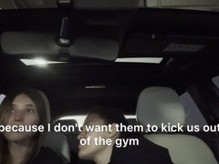 Two Lesbians Have Sex in the Car