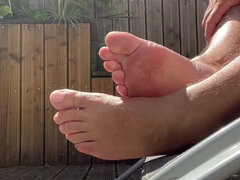 Enthousiasteling, Voeten, Voeten fetish, Homo, Buiten, Alleen