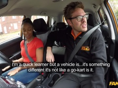 Fake Driving School (FakeHub): Young Black Womans First Lesson