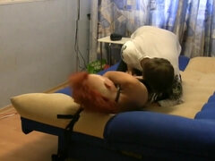 Beautiful helpless redhead punk girl tickled merciless