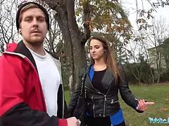 Amatéri, Brunetka, Striekanie semena, Hd, Vonku, Z pohľadu účastníka, Na verejnosti, Realita