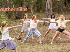 Brunett, Hårig, Lesbisk, Naken, Naturlig, Utomhus, Offentlig, Rödhårig