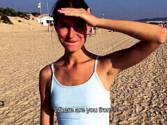 Playa, Corridas faciales, Al aire libre, Tetas