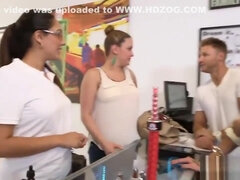 Random girls flash their nice perky boobies for money