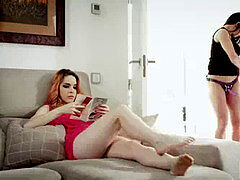 Toccando, Latina, Lesbica, Rossa, Spagnola, Dildo indossabile, Giochi