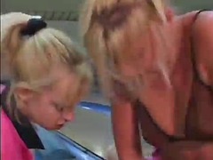 Rubia, Grupo, Lesbiana, Strapon