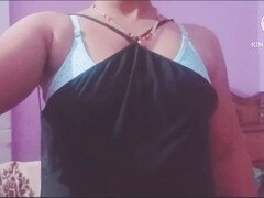 Busty blonde babe Sexy Gunjan shows off her big sexy ass