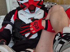 In Biker Gear, He Brought to Orgasm