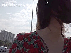 Amatőr, Ázsiai, Strand, Kínai, Szabadban, Nyilvános, Vékony