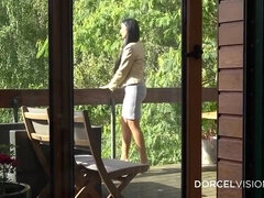 Stor kuk, Brunett, Klassisk, Långt ner i halsen, Fetisch, Fotfetisch, Bröstvårtor, Stockings