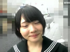 Stunning oriental tart embodies her fetish dream in public place