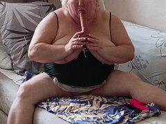 Amatéri, Bbw, Dildo, Žena, Priateľka, Masturbácia, Dospelé, Sólo