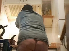 MILF Cooking in Kitchen