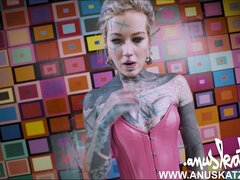 Amatør, Anal, Kvinde, Hd, Læder, Onani, Solo, Tatovering