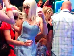 Bi club sex dolls fuck in public